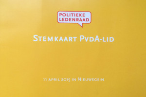 Verslag Politieke Ledenraad  Nieuwegein 11 April 2015